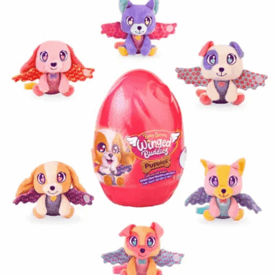 Huevo Winged Buddies Puppies Peluche Sorpresa