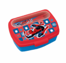 Sandwichera rectangular con cubiertos Spiderman