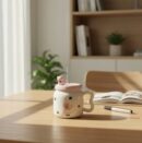 Taza Gato Rosa con bombilla