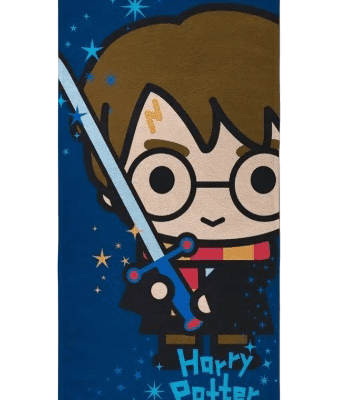 Toallón Tondosado Azul Harry Potter 70 x 130 cm