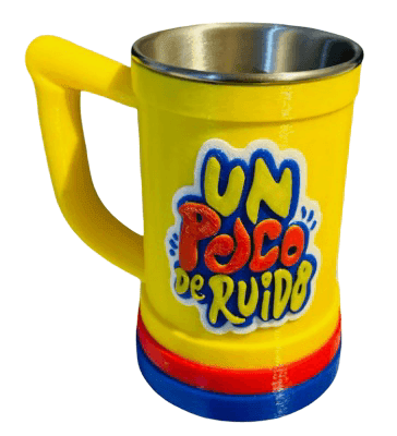 Vaso Aluminio con Manija un Poco de Ruido